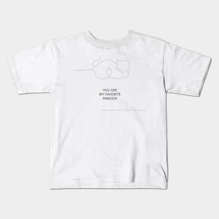 🐾🎨 Feline Connection: "You Are My Pawson" in Minimalist Elegance 🖤🐱 Kids T-Shirt